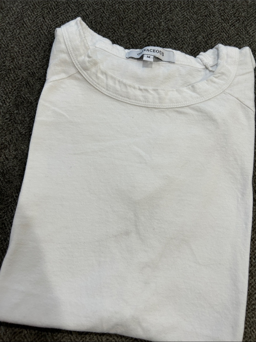 Olivaceous White Crewneck Tee